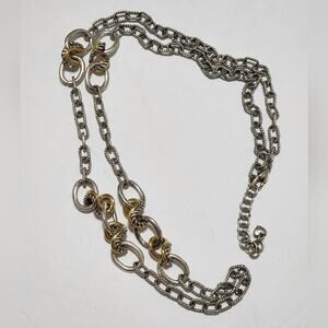 Brighton mixed metals long necklace‎